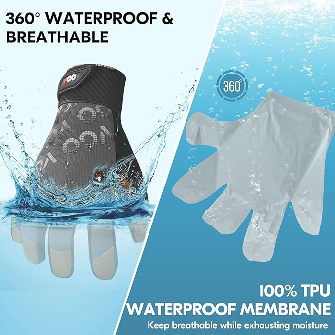 Vgo... 1 Pair Cold Weather Work Gloves Men, Goat Leather Gardening Gloves,Light Duty Mechanic Gloves(Gray,Size M,GA9604F)