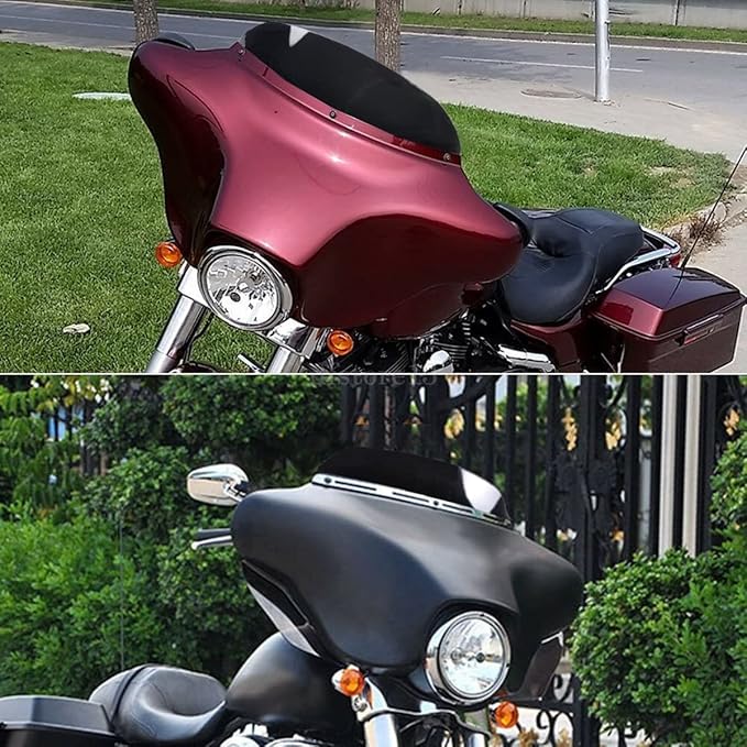 Black 4.5" Windshield Windscreen Compatible for 96-13 Harley Davidson Touring Street Glide Electra Glide FLHT FLHTCU Ultra Classic Glide FLHX FLHTK Tri Glide 1996-2013