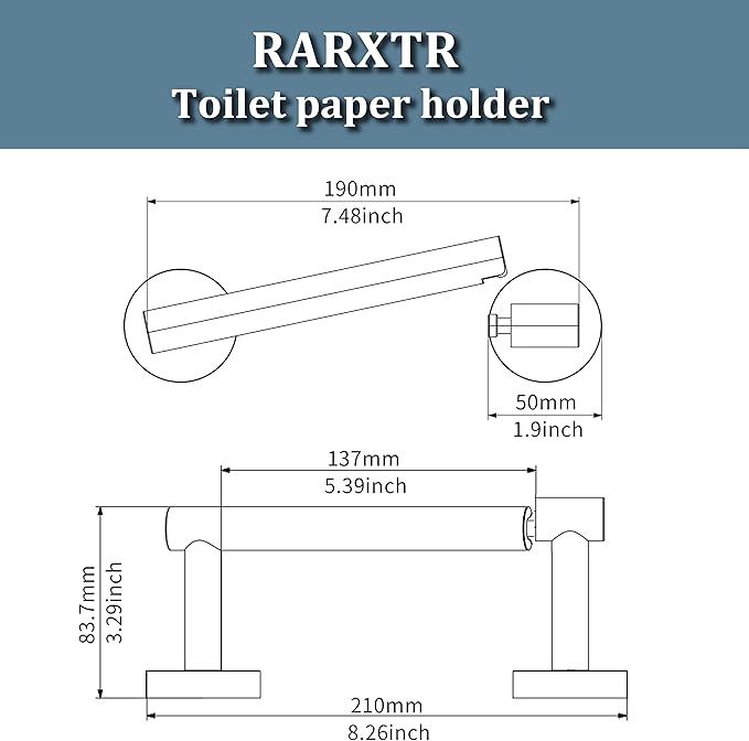 Brushed 2 Pack Toilet Paper Holder SUS304 Stainless Steel Double Post Pivoting Toilet Paper Roll Holder Wall Mounted Toilet Tissue Holder for Commercial Bathroom RV