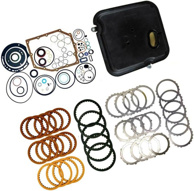 42RLE Transmission Master Rebuild Kit with Gaskets Friction Steel Plates for 2004-2011 Endeavor 3.8L 2007-2011 Wrangler 3.8L 68332423AA, 077909, 077752