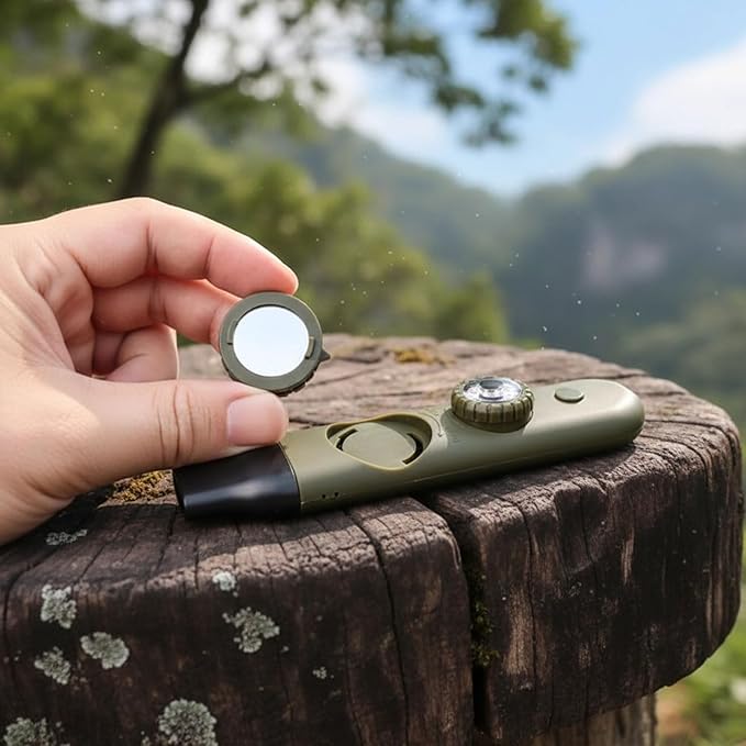 Multifunctional Survival Emergency Whistle for Kids with Compass Hiking Survival, Thermometer & Neck Lanyard | Emergency Safety Gear for Hiking, Camping, Kayaking, Boating, Climbing