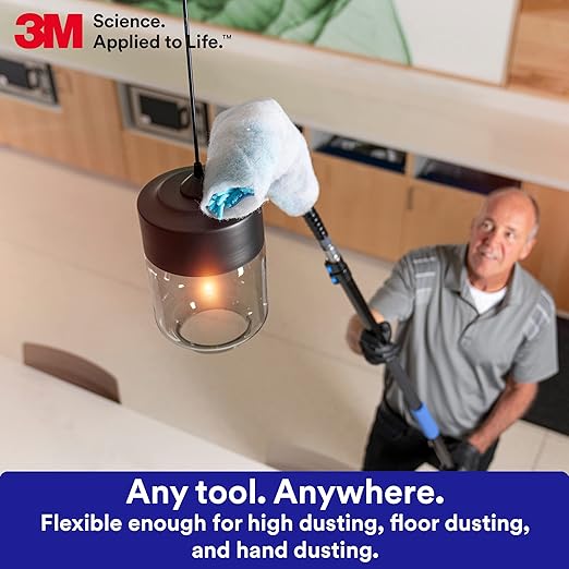 3M Easy Trap Sweep and Dust Sheets, 1 Roll of 60 5" x 6" Sheets, Disposable Easy Sweep Floor Duster, Picks Up 8x More Dirt, Dust, Sand, Hair, Works on Dry or Wet Surfaces, Hardwood Floors, 59032W