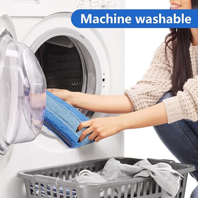 15 PCS Microfiber Replacement Pads for Bona Mop, Washable Microfiber Cleaning Mop Pads for Hardwood & Hard Surface Floors 18.3X 5 Inch