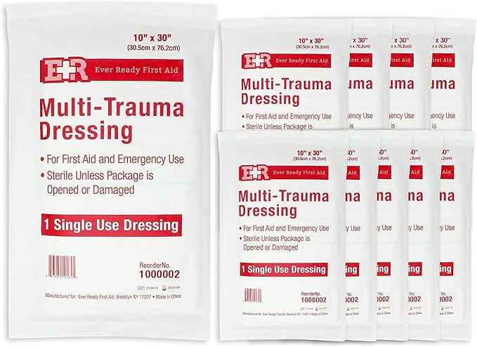 Ever Ready First Aid Multi-Trauma Dressing 10"x30" 10 Count