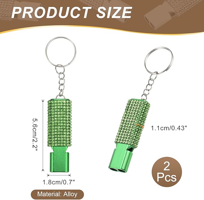 PATIKIL Emergency Whistle with Keychain, Bling Safety Survival Whistles Rescue Signaling Loud for Outdoor Camping Hiking Boating Hunting Fishing