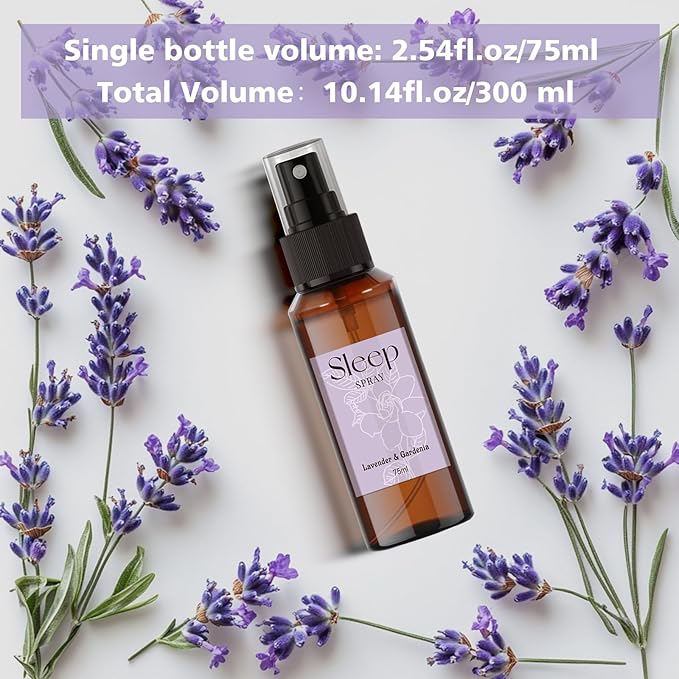 SCENTORINI Pillow Spray, 10.14 oz Lavender Air Freshener Spray for Sleep, 4 Pack Aromatherapy Mist for Bedding Fabric, Room Spray Odor Deodorizer