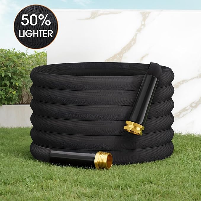 2025 Upgraded 100FT Non-Expanding Garden Hose, Lightweight, Flexible Ultra-Light Water Hose, Burst-Resistant, Lead-Free, Anti-Kink, High-Pressure
