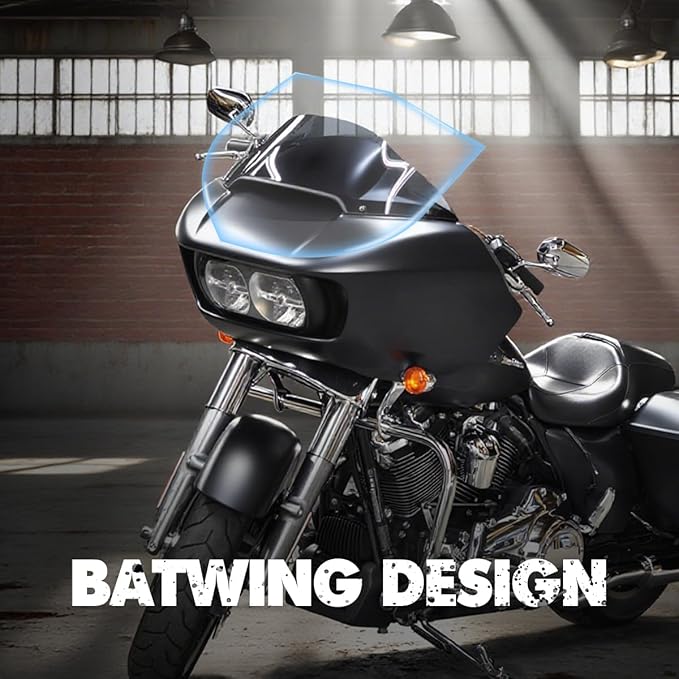 Smoke 13" Windshield for Harley Davidson Touring Road Glide CVO FLTRX/FLTRXS/FLTRK/FLTRU/FLTRUSE 2014-2022 Windscreen Air Deflector