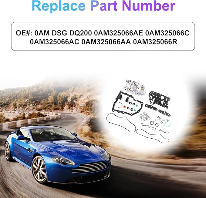0AM DSG DQ200 Transmission Valve Body Repair Kit Fits for Audi A1 12-21, VW Jetta/Passat 90-21, Seat Altea 05-12/ Leon 01-21 OE 0AM325066AE 0AM325066C 0AM325066AC 0AM325066AA