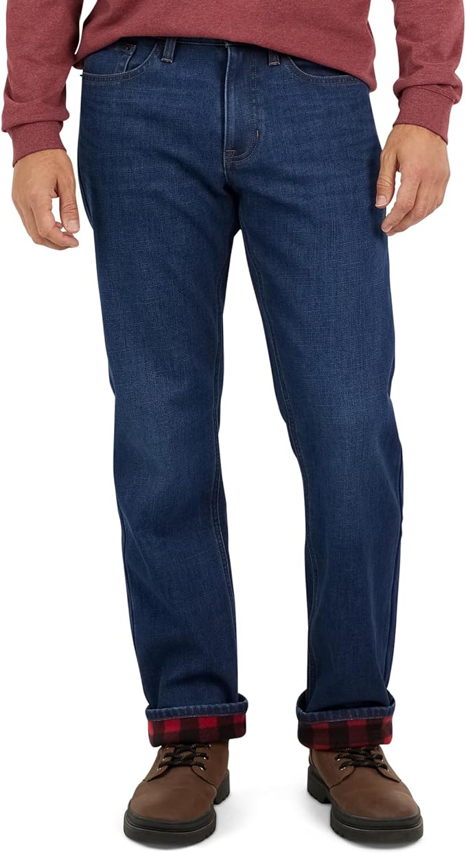 Weatherproof Vintage Fleece Lined Jeans Men - Regular Fit | Soft & Warm, Cold Weather Insulated Fleece Winter Pants for Men
