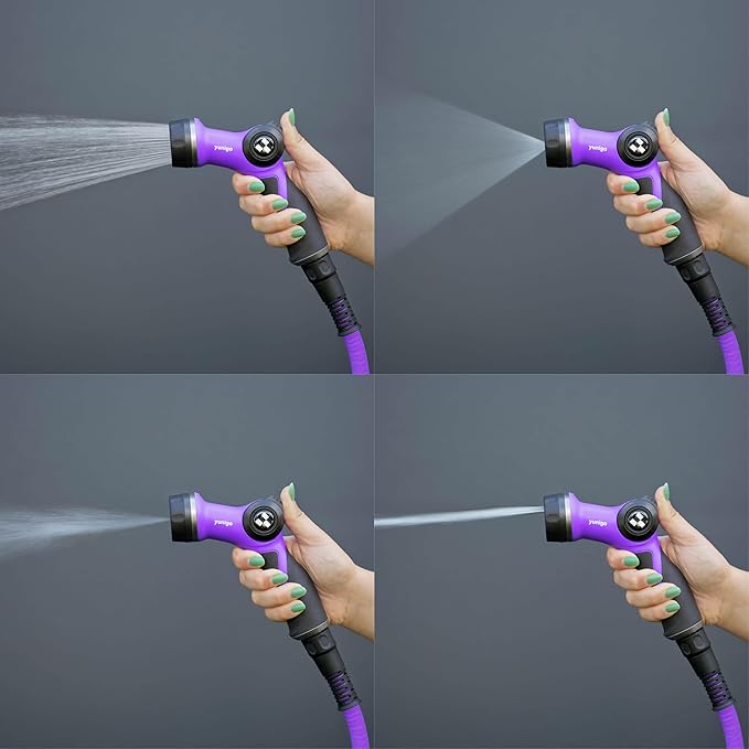 RELAX Expandable Garden Hose 50ft – Lightweight, No-Kink Hose with Anodized Aluminum Couplings & Spray Nozzle. Stylish Water Hose Ideal for Watering Small Garden