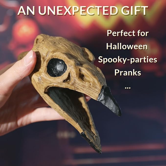 Aztec Crow Death Whistle - Ghost Scream Whistle for Halloween, Pranks, Decor, Self Defense - Loud Human-Like Scream - for Wilderness Survival - Yellow