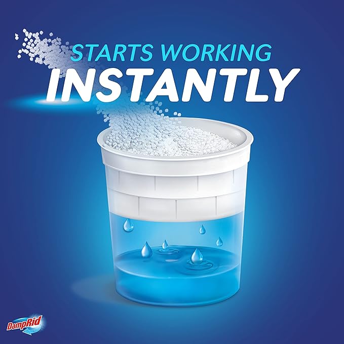 DampRid Refill Bag, 4-Pack - Fresh Scent Moisture Absorbers for Rooms with Excess Humidity, Long-Lasting, Eliminates Musty Odors and Creates Fresher Air, 4/2 lb. 12 oz (1.24 kg)