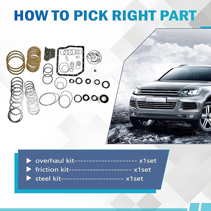U140E U140F Transmission Master Rebuild Kit Overhaul Seals for Toyota Camry/Highlander/ RAV4 2000 2001 2002 2003 2004 2005 2006 2007 2008 Replace U140E U140F