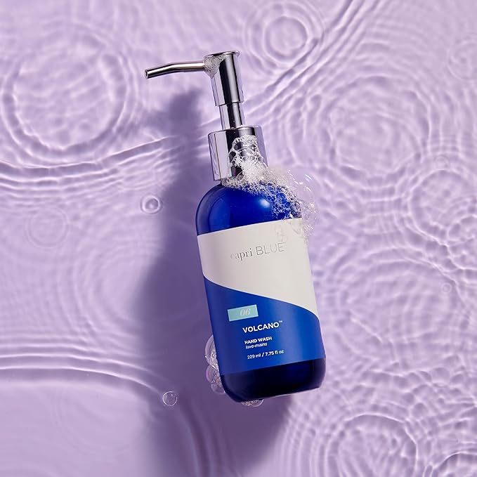 Capri Blue Hand Wash Soap - Liquid Luxury Hand Soap - Tropical & Fruity Scented Moisturizing Wash - Refillable Pump Bottle - No Added Gluten, Parabens, or Sulfates (Volcano, 7.75 fl oz)