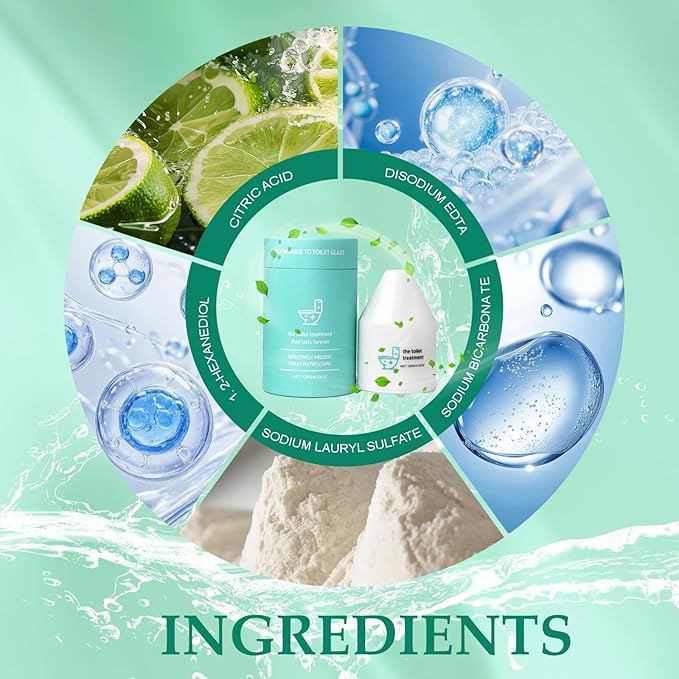 Automated Toilet Bowl Cleaner, Pro 10 Years Toilet Bowl Cleaners, Automatic Long-Lasting Cleane Fresh Scent, Water Treatment Gel Kit, No Scrubbing Required, Easy to Use (2pces)