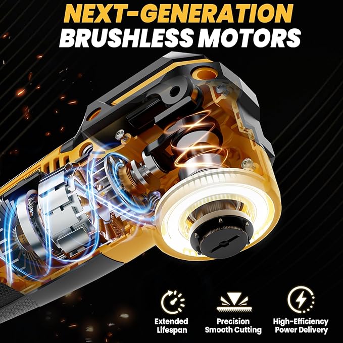 Upgraded Oscillating Multi-Tool Compatible with DeWalt 20V Battery, Cordless Oscillating Tool with Multi-Damp Suspension System, Brushless Motor, 21000 OPM & 4.5°Swing for Fast Smooth Cutting