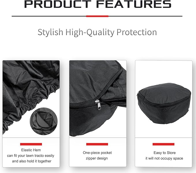 Waterproof Gator Cover for John Deere LP93547 CPLP93547, Durable Full-Size Gator Storage Covers Against Water, UV, Dust, Snow, Wind All Weather Protection for Outdoor Lawn Mower Storage