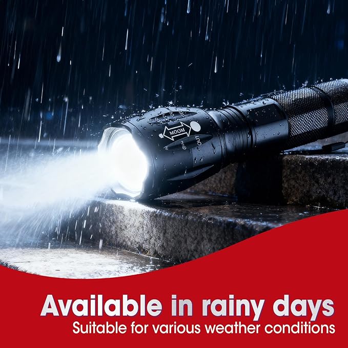 7 Pack Flashlights High Lumens, Tactical Flashlight with 5 Modes, Waterproof Zoomable LED Flashlights for Home, Small Flashlight for Camping Home Emergencies, Hunting Camping Essentials