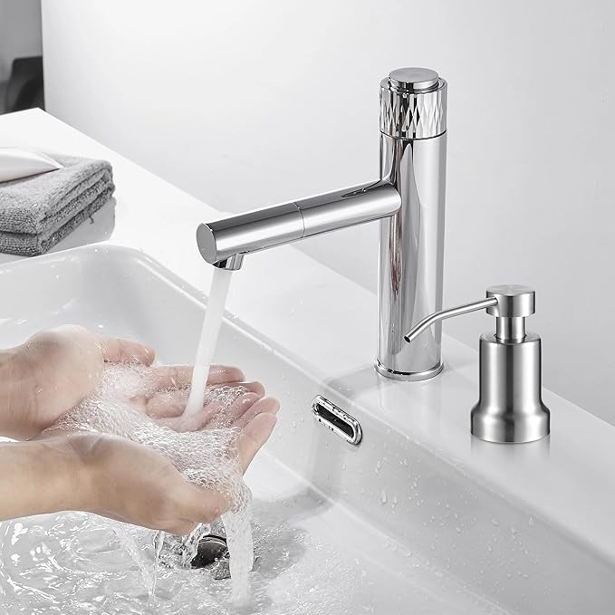 Yofidra Soap Dispenser for Kitchen Sink and Bathroom Countertop: Built in Foaming Sink Soap Dispenser Pump, Stainless Steel Foam Soap Pump with 17oz Under Counter Bottle