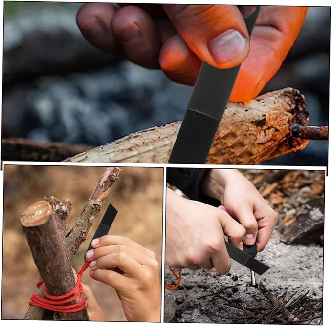20pcs Survival Fire Starter Scraper for Camping Lightweight Multifunctional Outdoor Lighter Tool with Magnesium Flint for Hiking Emergency Adventures