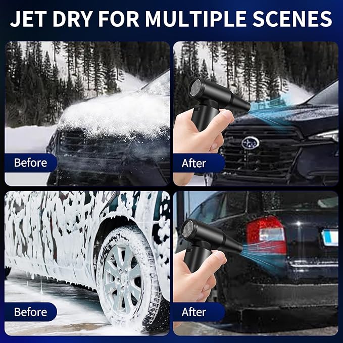 Compressed Air Duster with LED Flashlight, 300,000RPM Brushless Motor Electric Air Duster, 3-Gear Adjustable Mini Blower, Cordless Jet Fan for Keyboard, PC, Car and Home Cleaning1