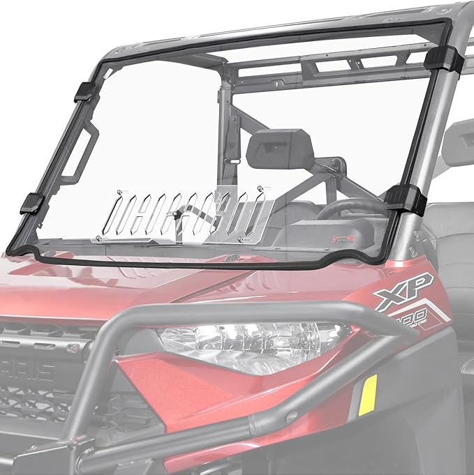 StarknightMT Ranger XP 1000 Vented Windshield, Ranger Front Full Windshield with Sliding Window Compatible with Polaris Ranger XP 1000/ Crew XP 1000 2017-2025, Ranger 1000/ Crew 1000 2020-2025