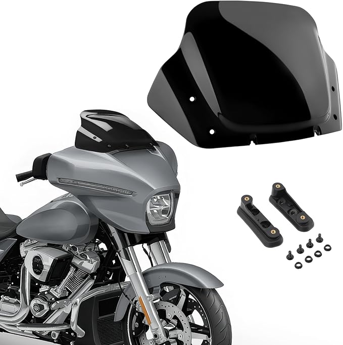 14" Windshield for Harley Street Glide CVO FLHXSE 2023-2024 Wind Shield Windscreen Air Deflector Compatible for Harley Street Glide CVO 2024 (Black)