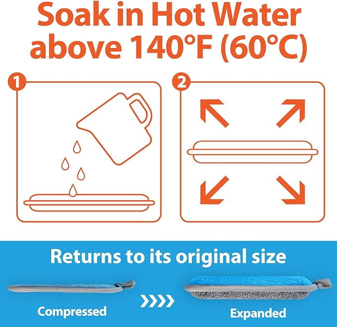 Sponges Kitchen Dish Sponge for Washing Dishes Cleaning Kitchen, All-Purpose, 6 Pack, Non Scratch, Rough Scrubbers Side for Non-Stick Cookware, Soft Microfiber Scrub Side for Dishes, Mr. Scrub