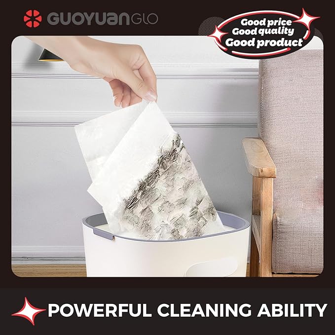 XL Dry Sweeping Cloths Heavy Duty Pet Dry Mop Refill X-Large Multi-Surface Floor Cloths for Cleaning Dust,Dirt and Pet Hair,64 Counts