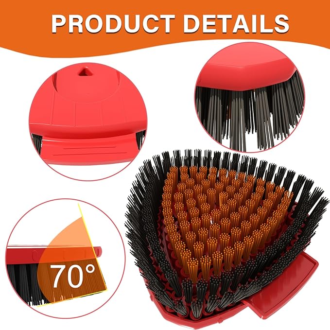 2 Pack Upgraded Spin Mop Replace Scrub Brush Compatible with O Cedar EasyWring 1 Tank, Great for Kitchen, Deck, Bathroom and Shower Floor Scrubber Head