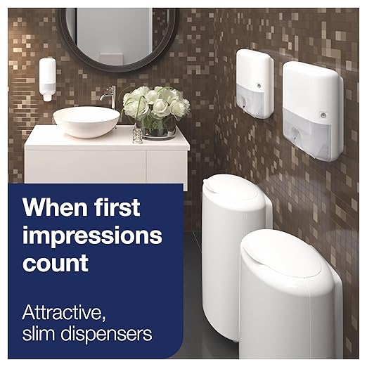 Tork Xpress Mini Multifold Hand Towel Dispenser White H2, One-at-a-Time Dispensing, Elevation Range, 553120