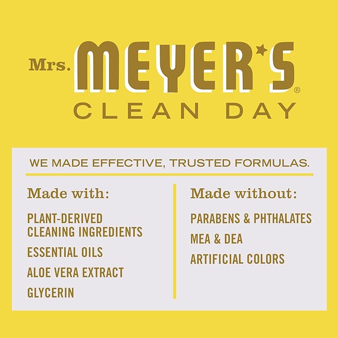 MRS. MEYER'S CLEAN DAY Liquid Dish Soap, Biodegradable Formula, Daisy, 16 fl. oz