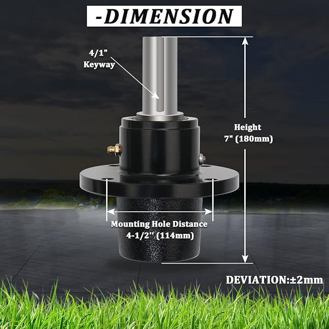 Spindle Assembly Replaces SCAG 46020 461663 46400 46631 Ferris 1530301(with Zerk Fitting)