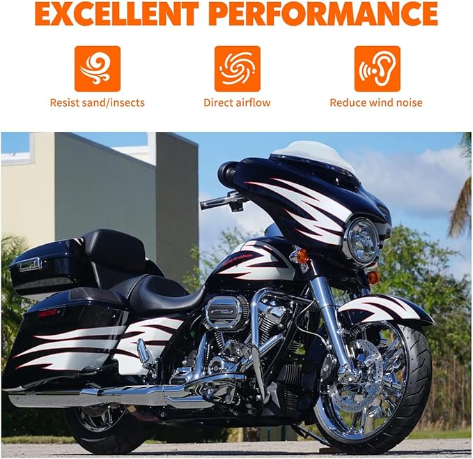 6" Windshield Windscreen for 2014-2024 Harley Davidson Touring Street Glide Electra Glide/Ultra Limited/Tri Glide FLHT FLHX FLHXS FLHTK, Clean
