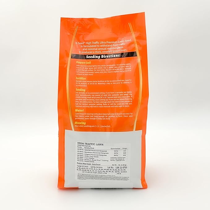 X-Seed Ultra Premium High Traffic Lawn Seed Mixture, 3-Pound