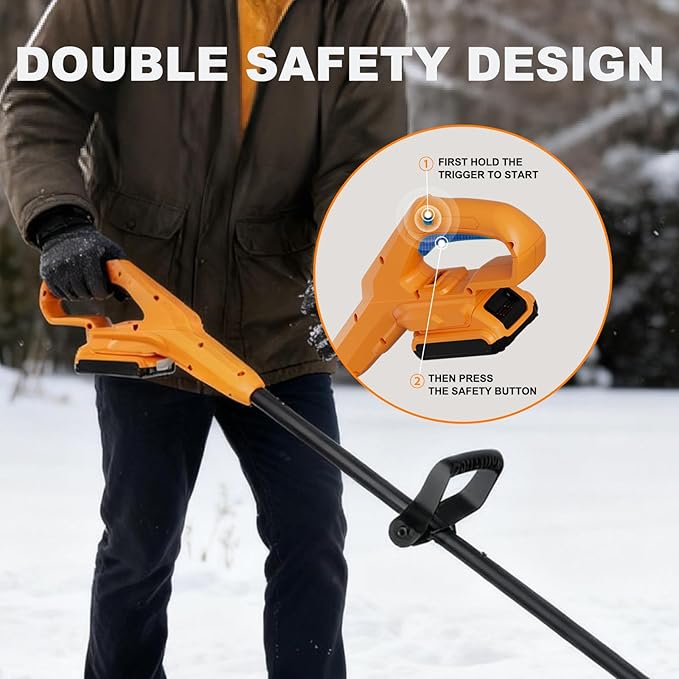 Electric Snow Shovel-Cordless Snow Removal Kit with Direction Plate & Dual-Safety Switch,Max 10" Throw Distance,Compatible with Dewalt 20V Max Battery (Tool Only)