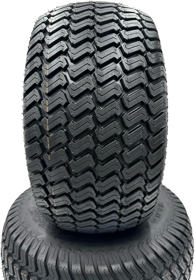 Set of 2 - Silver 20x10.00-8 Lawn Mower Tire and Rim