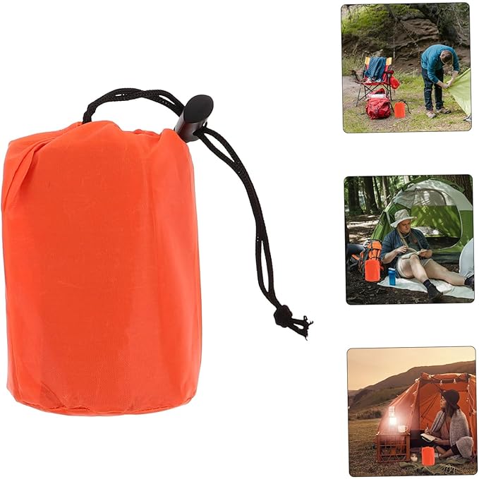 Happyyami 3 Set Thermal Emergency Portable Bivy Sack Blanket for Camping Hiking Survival Outdoor Use Rainproof Lightweight Multipurpose Gear