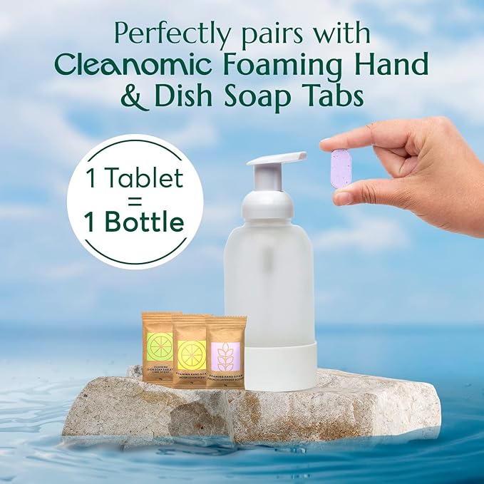Cleanomic Reusable Soap Bottle - Dish Soap Dispenser, Soap Dispenser for Kitchen Sink, Hand Soap Dispenser, Kitchen Soap Dispenser, Bathroom Soap Dispenser, Soap Dispenser Bathroom Countertop