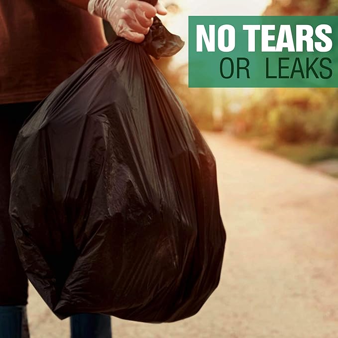 Tasker 30-33 Gallon Trash Bags Heavy Duty (MegaValue Pack 250 Count) Large Black Garbage Bags 30 Gallon - 32 Gallon - 33 Gallon- 35 Gallon. High Density Bags