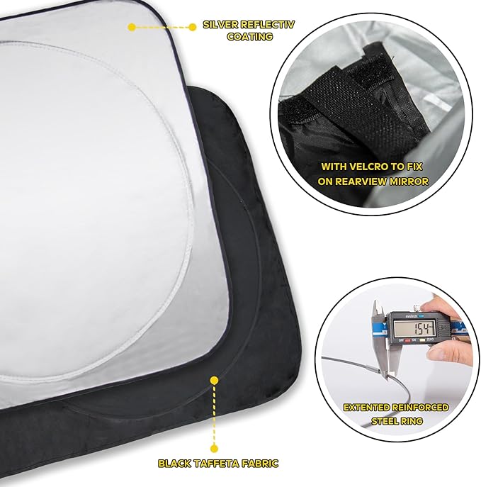 Sunshade for 2020 2021 2022 2023 2024 2025 2026 Transit Accessories Front Window Shades Cover Protector 210T Reflective Blocks UV Rays Keep Your Cars Interior Cool