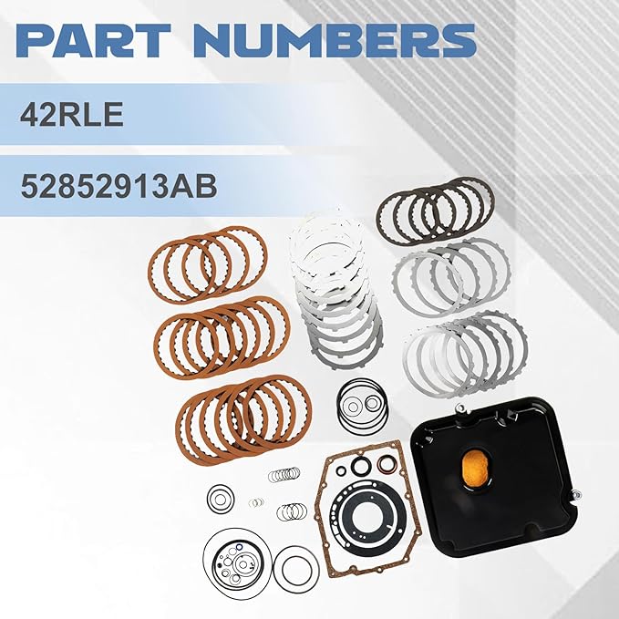1set Transmission Master Rebuild KIT 03-UP W/Gaskets Friction Steel Plates SET 42RLE 52852913AB for 2003-2018 Liberty Nitro Cherokee