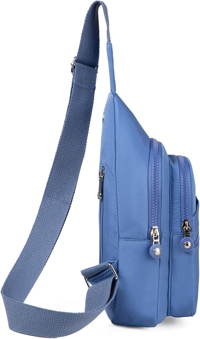 Small Sling Backpack Crossbody Sling Bag for Women, Chest Bag Daypack Fanny Pack Cross Body Bag for Outdoors Hiking Traveling - Blue