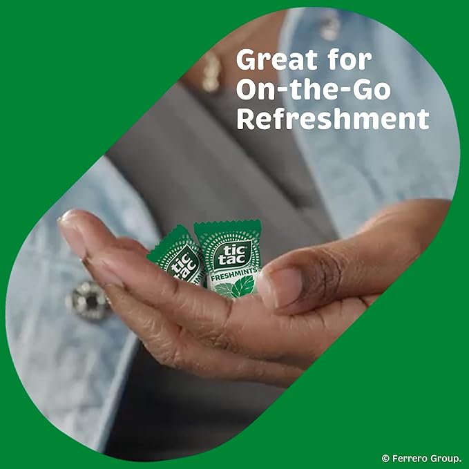 Tic Tac Freshmints, Bulk Bag with 100 Mini Packs (4 Mints each), Share-Size, On-the-Go Mints, 6.7 oz