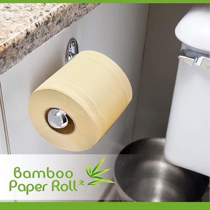 WBM Care Bamboo Toilet Tissue, Strong & Flexible 3-Ply, All Natural Tree Free and Septic Safe Paper Towels, 250 Sheets Each Roll, Total 7500 Sheets, 30 Rolls