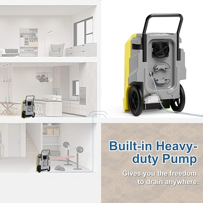 ALORAIR Commercial Dehumidifier with Pump Drain Hose, 190 Pints Industrial Dehumidifiers Large Capacity for Basements, Garages, Mall & Job Sites, 5 Years Limited Warranty
