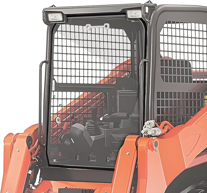 MDPROMCP Track Loader Door Glass Windshield Compatible with Kubota Skidsteer SVL65 SVL75 SVL90 SVL95 SVL97,Skidsteer Windshield Replacement for V0621-34520-12PC (Scratch Proof PC Material Heavy Duty)