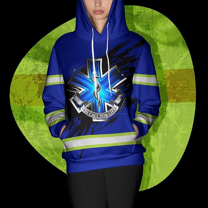 Matedecor High Visibility Hi Vis Hoodie for Men - Jobs Collection Custom Name Class 3 Reflective Safety Workwear