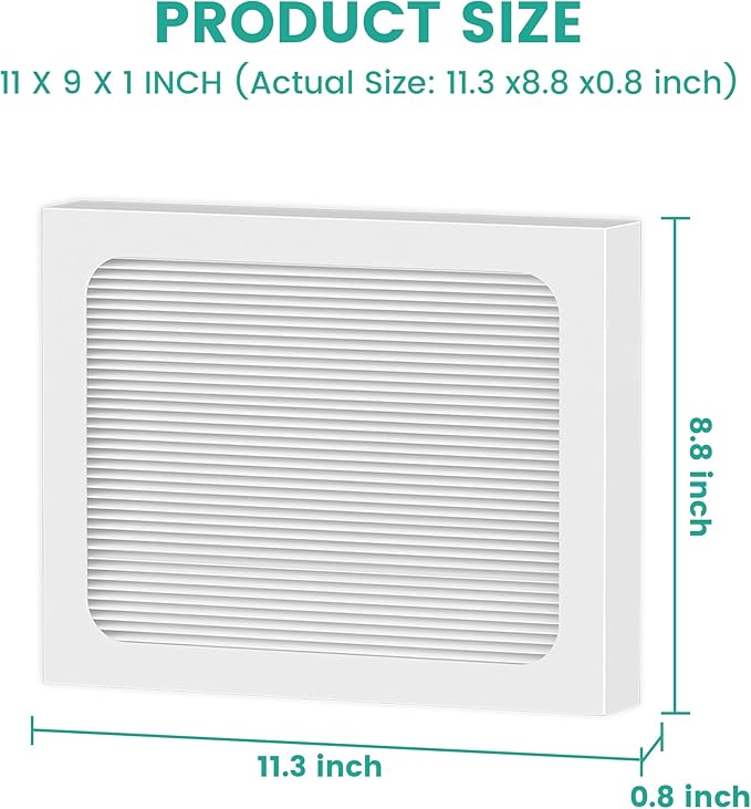 9 x 11 x 1 MERV 13 Replacement Dehumidifier Filter Compatible with Santa Fe Compact70, Ultra70, Element, Compact2, UA 65H dehumidifier Models, Upgraded, 4 Pack